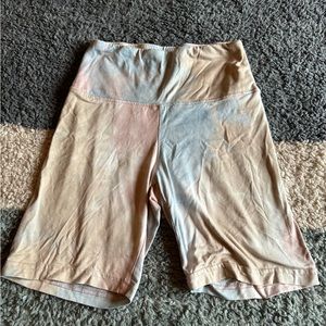 Tie die biker shorts